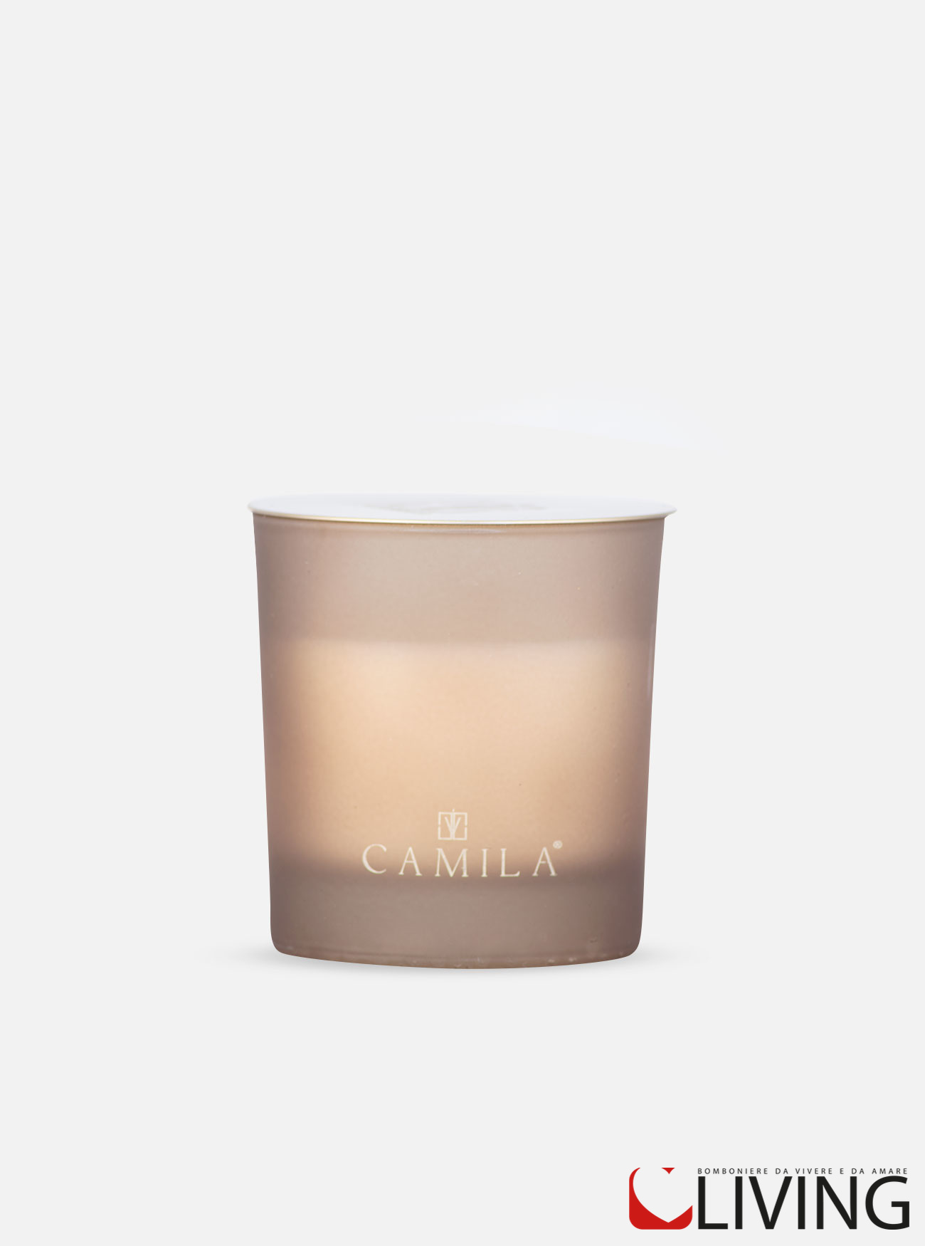 Candela fragranza pan speziato barattolo vetro cappuccino satinato