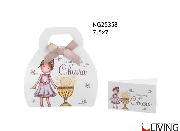 Scatolina portaconfetti bimba Comunione personalizzabile